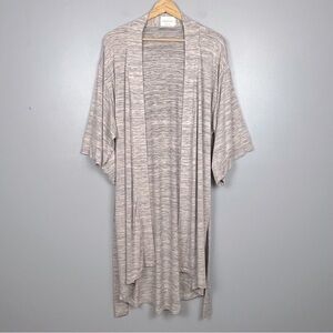 Maison Du Soir pink space dyed rayon poly blend light weight robe, small.